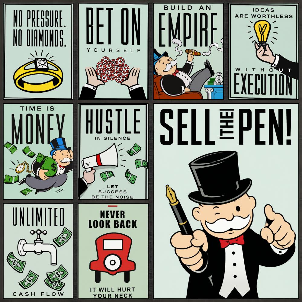 Board Game Monopoli - Game Monopoly Family Board Game Poster