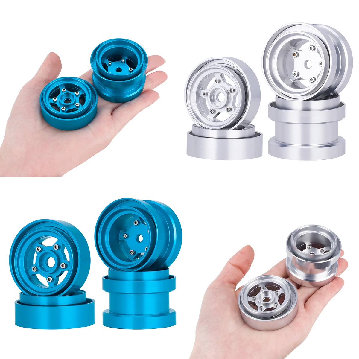 Tamiya Model Rc Car - Aluminum Beadlock Wheels for 1/10 RC