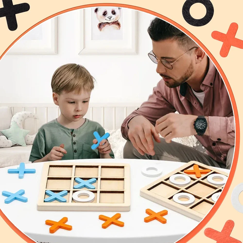 Wooden XO Tic Tac Toe Game Min - đánh giá và giá Board Game Word