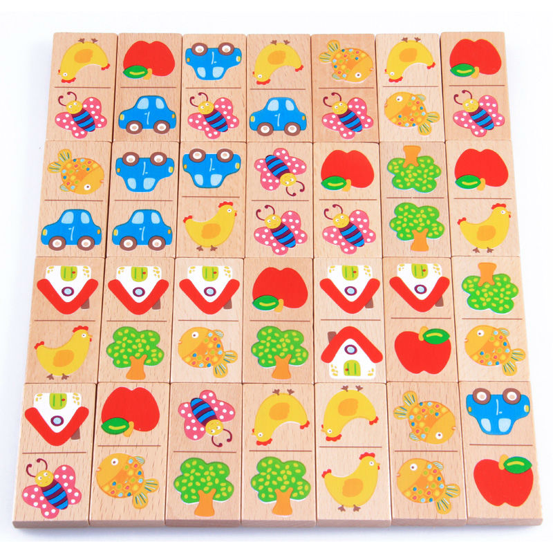 28Pcs Bé Domino Bằng Gỗ Khối Đ - đánh giá và giá Board Game Monopoli
