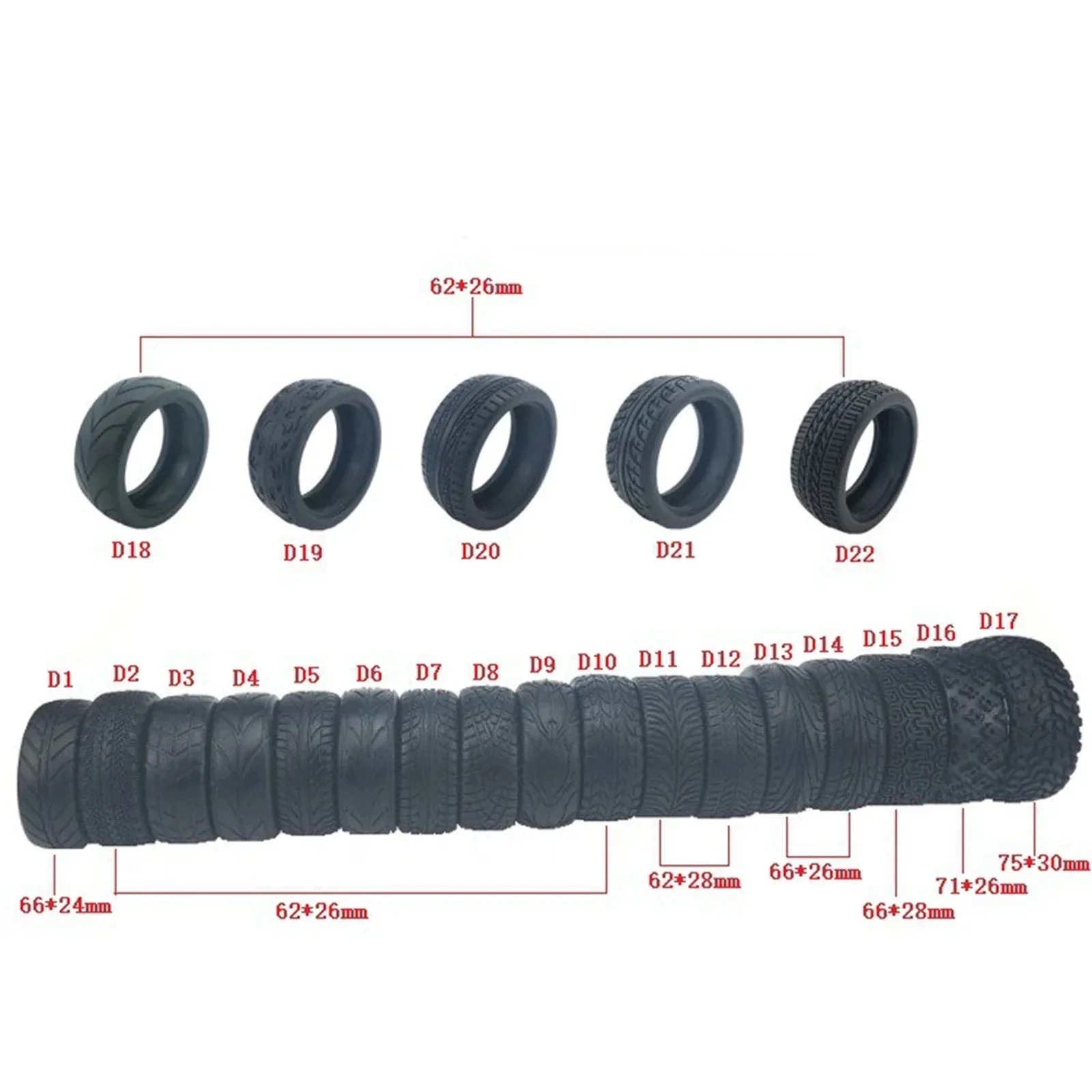 4Pcs High Grip Soft Tires for  - đánh giá và giá Tamiya Model Rc Car